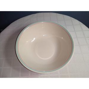 Vintage Corelle "forever yours" sky blue and pink rimmed serving bowl